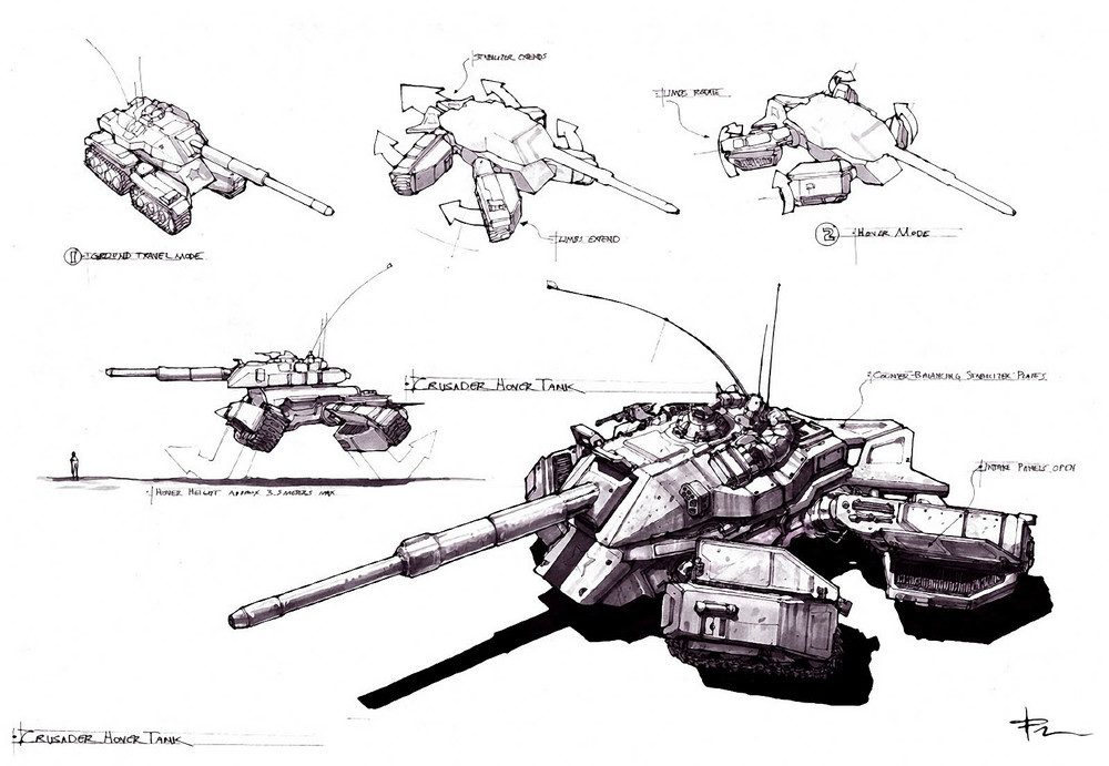 Artwork - crusader Hover Tank