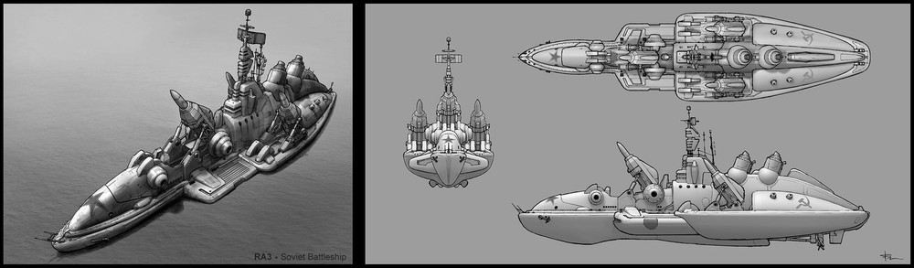 Artwork - Soviet BattleShip