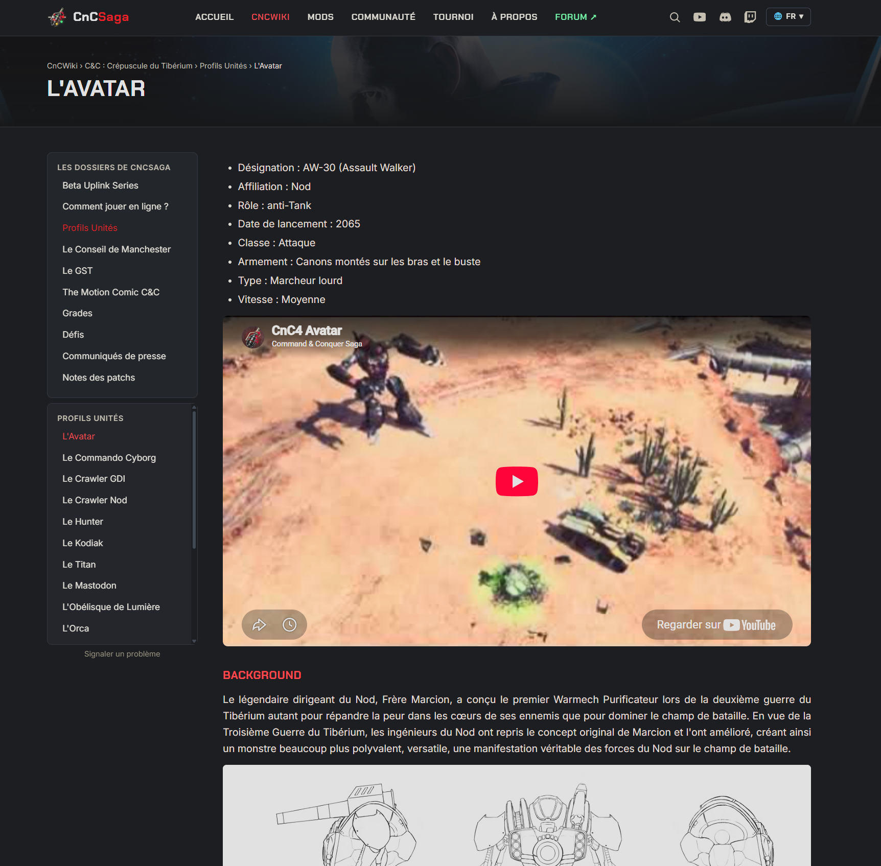 MàJ Les 17 pages "profil unité" à nouveau complètes !
